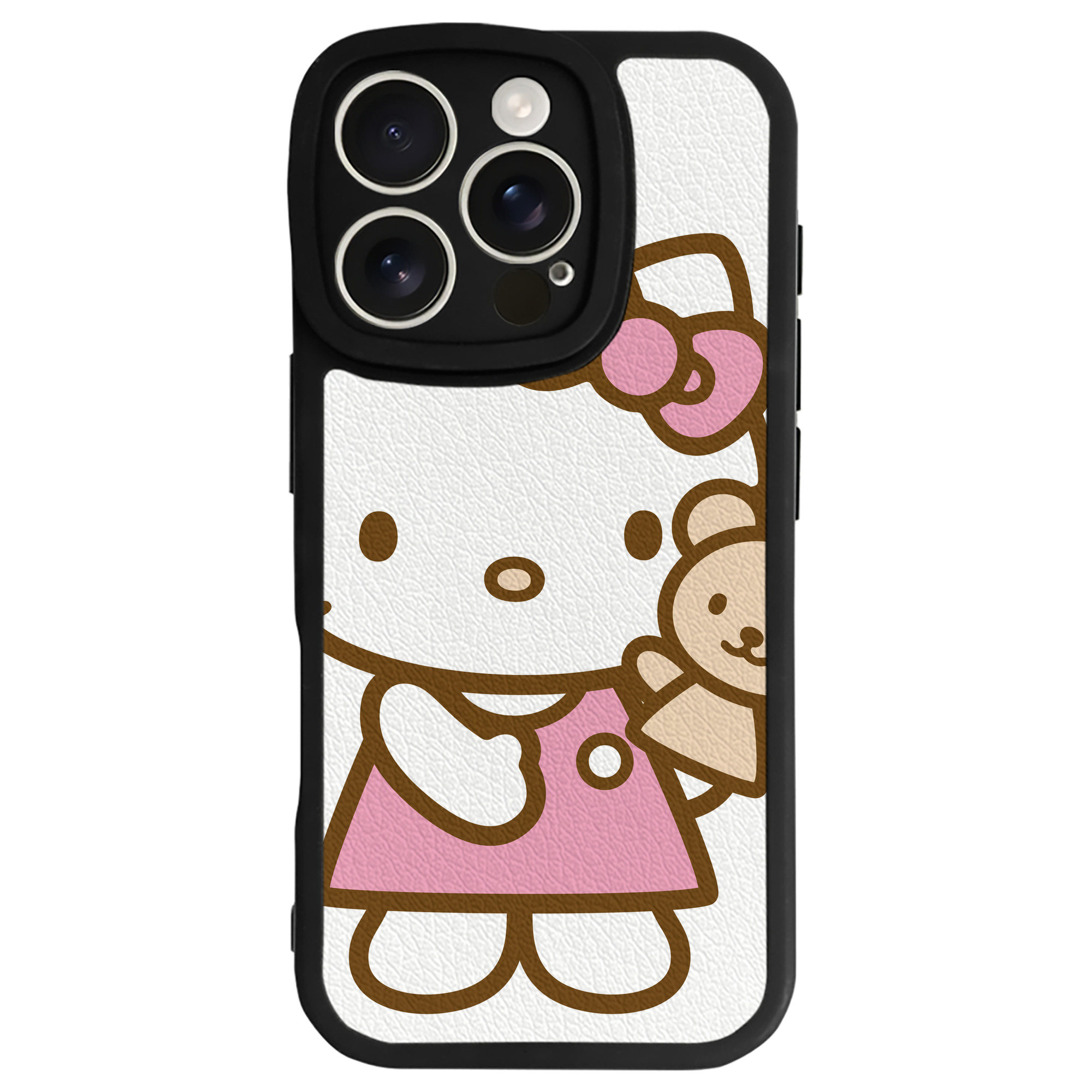 （画像用） Hello Kitty ハローキティ 【iPhone 16シリーズ対応】シリコンスマホケース（レザー調） 材質：シリコン